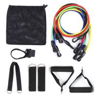 11pcs Resistance Bands Set Workout Fitness Exercise Tube Bands Door Anchor Ankle Straps with Carry Bags for Home Gym Exercise Bands