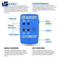 Morkc【จัดส่งที่รวดเร็ว】จับเวลาอิเล็กทรอนิกส์ที่มีเซ็นเซอร์ Buzzer จับเวลาการฝึกอบรมการนัดหมายเวลายิงความไวการกำหนดค่าหน้าจอหลัก
