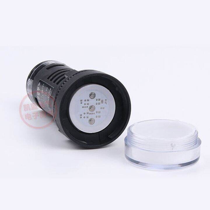 22มม-ac-dc12v-ac-dc24v-ac220v-สีคู่สีแดงสีเขียวไฟสัญญาณไฟ-led-แสดงสถานะการทำงาน-ad16-22ss