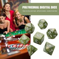 【LZ】 Polyhedral Dice Set para Board Card Game Jogos de Matemática para TRPG DND Acessórios D4 D6 D8 D10 D12 D20 7PCs por conjunto