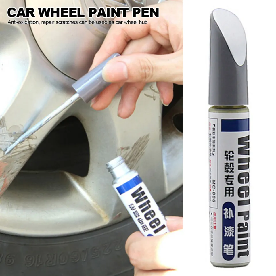 MATT BLACK ALLOY WHEEL PAINT TOUCH UP PEN/BRUSH : : Automotive