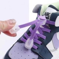 【hot sale】℡∏℡ D18 Tie-Free Lazy Shoelaces Handy Tool Children Elastic Band Round Shoelace Rope Color Spandex