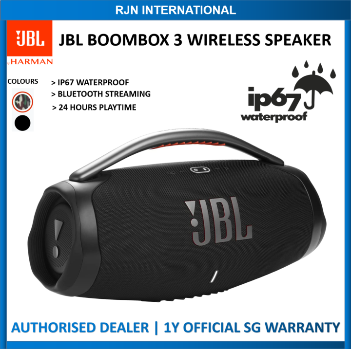 JBL boombox 3 portable Bluetooth speaker, ip67 dust and waterproof, 24