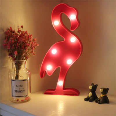 ebay Hot LED Small Night Lamp Unicorn Flamingo Modeling Lamp High-Profile Figure Childrens Room Decorative Lamp