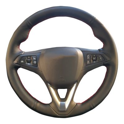 【YF】 Car Steering Wheel Cover For Opel Astra (K) Corsa (E) CrosslandX GrandlandX Insignia Wrap Microfiber Leather