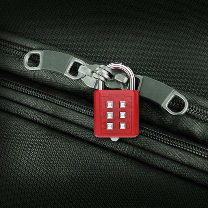 6-position-button-padlock-travel-case-household-cabinet-password-lock-u-shaped-password-lock-mini