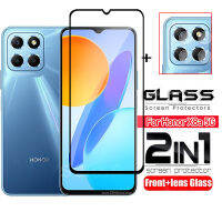 2 In 1ปกป้องหน้าจอสำหรับ Honor X8a X9 X8 X6a Mate60Pro Huawei Mate 60 Pro HonorX8a HonorX 8a 4G 5G ฟิล์มเลนส์หลังฟิล์มกระจกนิรภัยป้องกันเต็มพื้นที่