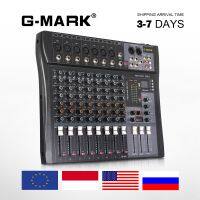 G-MARK เครื่องผสมบลูทูธคอนโซลมิกซ์เสียง8ช่อง48โวลต์แผงควบคุมพลังงานสำหรับพีซีในสตูดิโอดีเจ