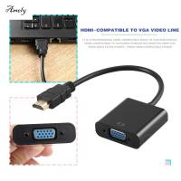 AMELY สายอะแดปเตอร์ไปยังตัวแปลงวีจีเอ HDMI เป็น VGA HDMI ตัวเมียขบวนปรับภาพแบบวีดิทัศน์กระบวนการผสมสีจากแม่สี HDMI ตัวผู้ไปเป็นใช้งานง่าย1080P HDMI เป็นสาย VGA โปรเจคเตอร์