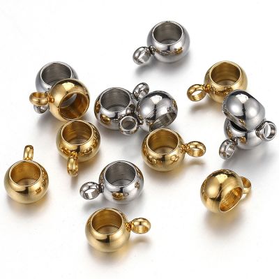 10pcs Stainless Steel Spacer Bead Clasp Pendants Charms Connector Hooks for Jewelry Making Diy Necklace Bracelet Accessories