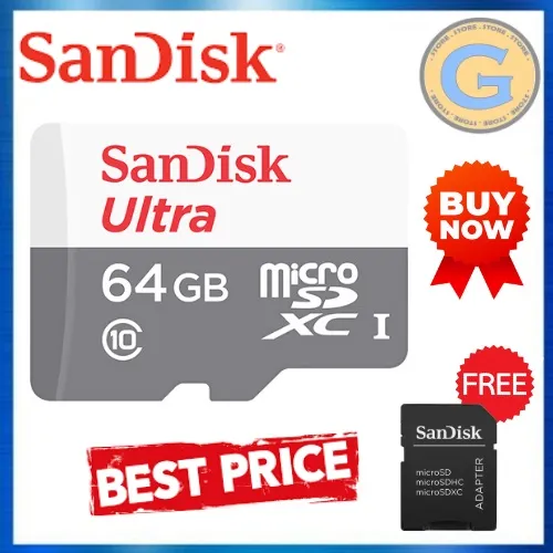 MicroSDHC Memory Card A1 Micro Sandisk TF Card SD Card High Speed 64GB ...