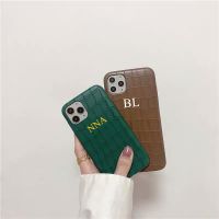 [Chaoke digital branch] เคสหนังตัวอักษรกำหนดเองได้ตอนเริ่มสำหรับ Iphone 11 12 13 Pro Max เคส PU นิ่มจระเข้หรูสำหรับ Iphone XS Max XR 7 8 Plus