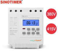 SINOTIMER TM613 380V 16A 3 เฟส Timer ไทร์มเมอร์  ตั้งเวทำงานอัตโนมัติ โปรแกรมดิจิตอลรีเลย์ ตั้งเวลาสวิทช์ ปั๊มน้ำ มอเตอร์