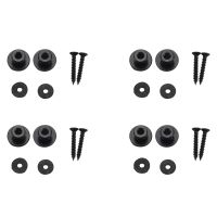 8Pcs Mushroom Head Guitar Strap Buttons Strap for Electric Acoustic Guitar Bass Parts,Black