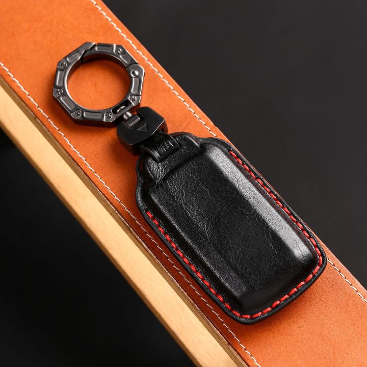 car-key-cover-for-mitsubishi-outlander-2021-eclipse-cross-asx-pajero-lancer-ex-keyring-shell-case-genuine-leather-fob-protector