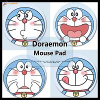 RUANEHAN สำนักงานบ้านแผ่นรองเขียนทรงกลม Mouse Pad Kartun หนูคีย์บอร์ดโดราเอมอนหนา