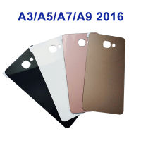 สำหรับ Samsung Galaxy A3 A5 A7 A9 2016 A310 A510 A710 A910 แผงกระจกฝาหลังแบตเตอรี่ด้านหลังเคสประตูพร้อมสติกเกอร์-lihelong4