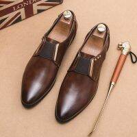 HOT★ฤดูใบไม้ผลิสีดำรองเท้าหนังผู้ชายผู้ชายออกแบบ Sepatu Kulit Coklat สำหรับผู้ชายสบายๆรองเท้ารองเท้าชุดเดรส Loafers รองเท้า Man