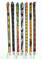 New Wholesale - 20pcs Cartoon Bob Marley Rasta Cell Phone Straps &amp; Charms neck Lanyard Key Chain