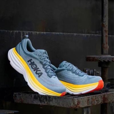 HOKA Bondi8 Sneakers Men Lifestyle Sport Shoes Light Breathable Canvas Shoes Outdoor Running Shoes Casual Zapatillas Tenni Shoes