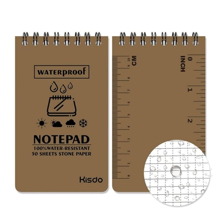 stone-paper-waterproof-spiral-notebooks-notepad-pocket-notebook-all-weather-memos-blank-paper-notepad-spiral-notebooks