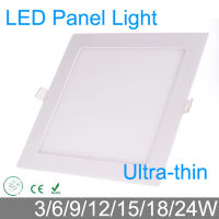 Ultra Thin 3W 6W 9W 12W 15W 18W 24W LED Downlight Square LED แผง Painel Light 4000K ห้องนอนโคมไฟเพดานโคมไฟ