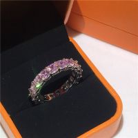 【✆New✆】 suncila แหวนหลากสีตัดเป็นเบาะ925เงินสเตอร์ลิงแท้4มม. AAAA Cz แหวนแหวนแต่งงานแหวนหมั้นสำหรับผู้หญิงผู้ชายเครื่องประดับสำหรับงานเลี้ยง