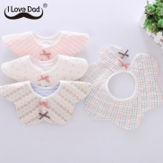 360 Degree Rotation Baby Bibs Muslin Cotton Infant Saliva Towel Newborn