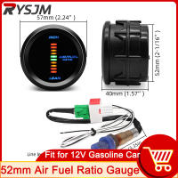 52มม. Digital Air การใช้ Ratio Gauge 20:1 ~ 10:1แคบ O2เซนเซอร์ออกซิเจน AFR เมตร Fit สำหรับ12V เครื่องยนต์เบนซินรถเครื่องวัดผู้ถือ