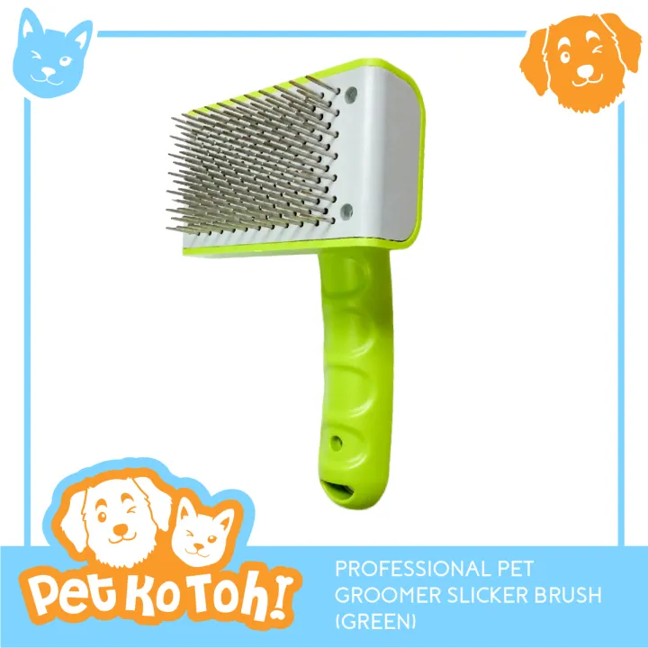Pet Ko Toh! Professional Pet Groomer Slicker Brush (Green) Lazada PH