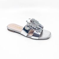 Women Slippers 2023 Summer New Fashion Crystal Butterfly Women Sandals Flip Flops Shoes Designer Beach Ladies Slipper Size 41