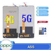 ต้นฉบับสำหรับ OPPO A55 CPH2325 PEMM00 PEMM20 PEMT00 PEMT20สัมผัสหน้าจอ LCD หน้าจอดิจิตอลชิ้นส่วนประกอบรุ่น4G 5G