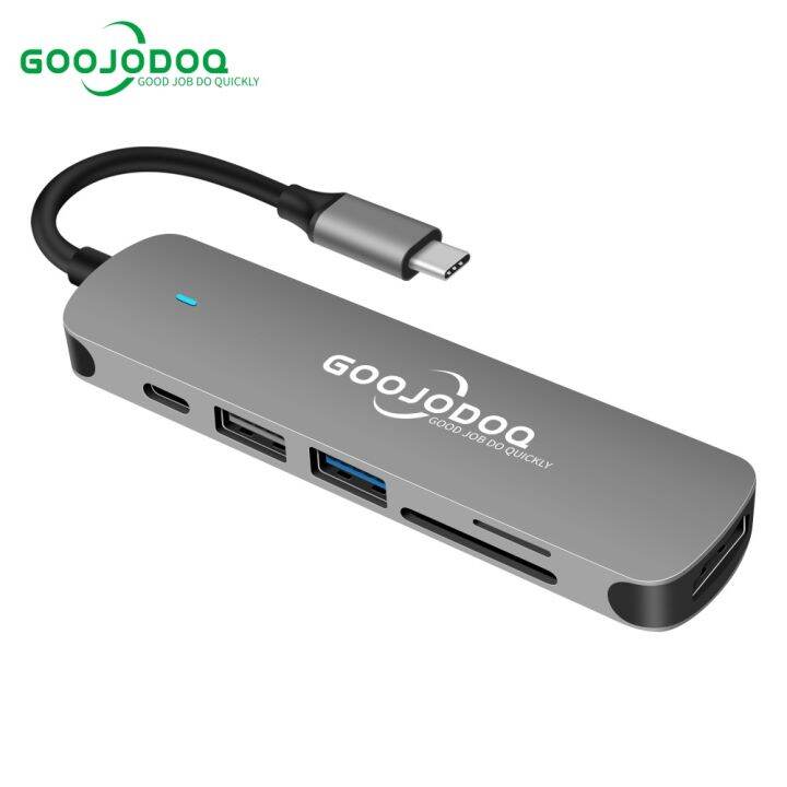 goojodoq-อะแดปเตอร์การ์ดรีดเดอร์-usb-c-hub-สําหรับ-macbook