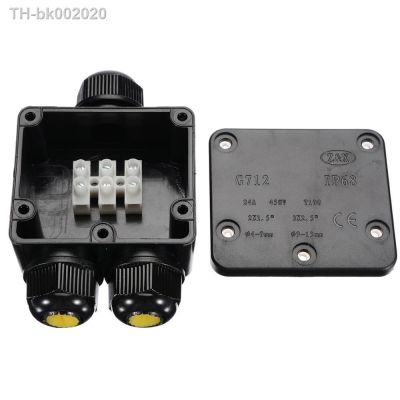 ✁✈✱ 3 Way Electrical Junction Box Plastic Waterproof Electrical Junction Box Cable Wire Connector IP68 For External Wiring