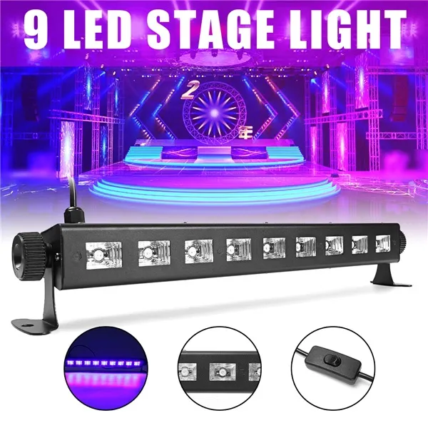 47cm 27W LED Stage Light UV Bar Xmas Disco Halloween Party Lamp Club Black  