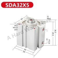 YN-Airtac Type Sda Square Pneumatic Mini Cylinder Air Control Sda20/25/32/40x5x10x15x20x25x30x35x40x45x50