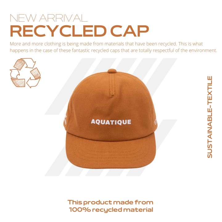 Aquatique Recycled Cap (One Size) : หมวกแก๊บ หมวกรีไซเคิ้ล หมวกรักษ์โลก |  Lazada.Co.Th