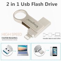 แฟลชไดร์ฟ flash drive แฟลชไดร์ฟ usb King ston แฟลชไดรฟ์ Usb 2-in-1 i Phone 512GB 1TB สําหรับโทรศัพท์มือถือ