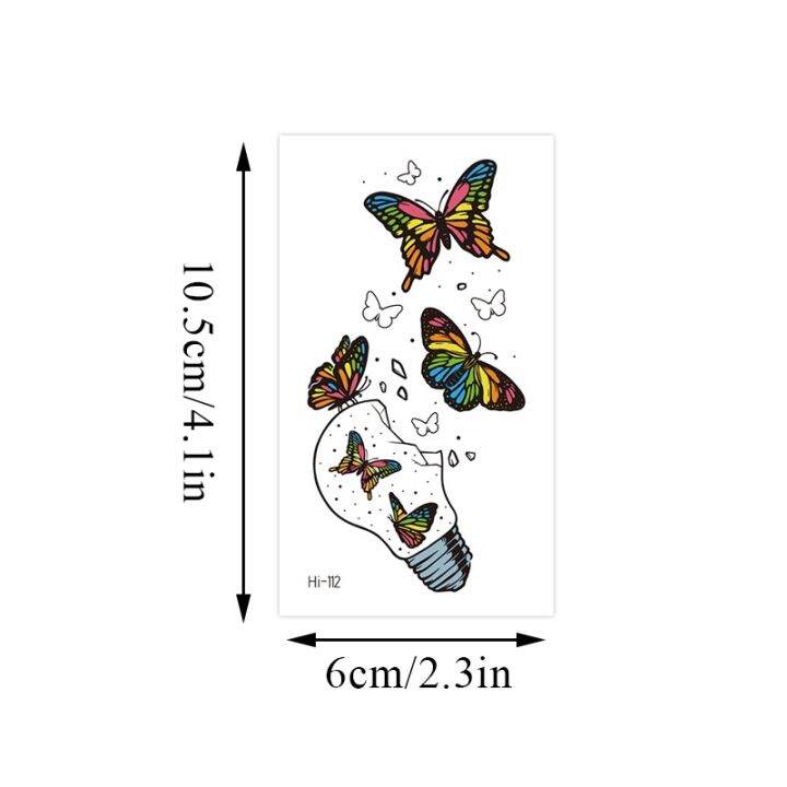 สติ๊กเกอร์รอยสัก-s-ศิลปะบนร่างกายกันน้ำผีเสื้อสีฟ้าสติ๊กเกอร์รอยสักน้อยหวานสดชื่นสติ๊กเกอร์สะท้อนแสงคลับปาร์ตี้ยาวนาน