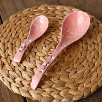 "2 Pack/4 Pack" Japanese ceramic underglaze color spoon children rice spoon long handle spoon big spoon wine?