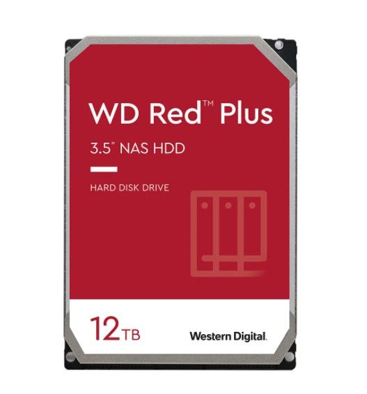 12 TB HDD (ฮาร์ดดิสก์) WD RED PLUS 7200RPM SATA3 (WD120EFBX)