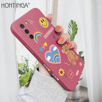 Hontinga เคสโทรศัพท์สำหรับ Samsung Galaxy S10 Lite,เคสสี่เหลี่ยมลายหมีดอกไม้สายรุ้งขอบซิลิโคนนิ่มแบบดั้งเดิมเคสยางคลุมเต็มกล้องเคสป้องกันกล้องด้านหลังเคสใส่โทรศัพท์นิ่มสำหรับเด็กผู้หญิง