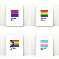 Pride Wall Art: การพิมพ์โลโก้ Pantone Bisex Pride. เฉลิมฉลองความหลากหลายและความรักด้วยโลโก้ทางเพศนี้เหมาะสำหรับการตกแต่งบ้าน