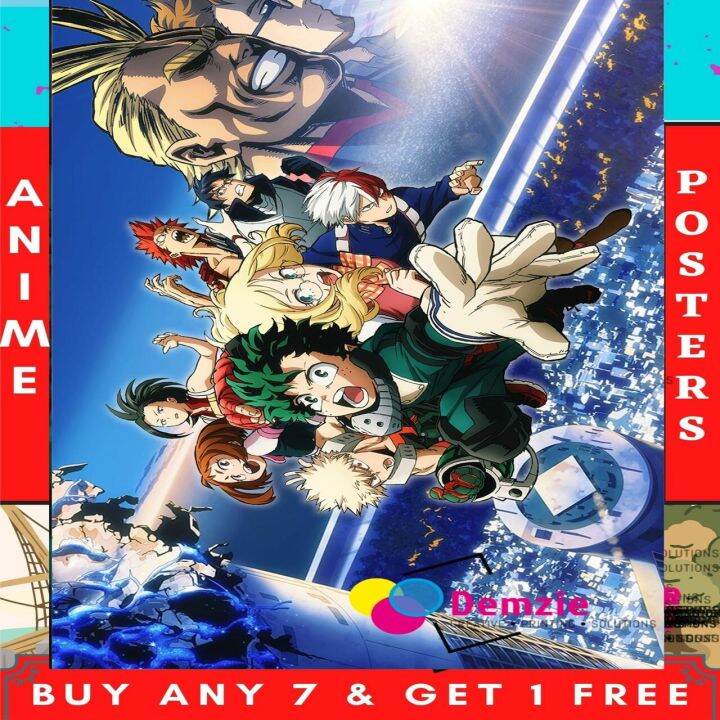My Hero Academia A4 Anime Poster HD Prints Normal, Sticker & Laminated Posters (Min