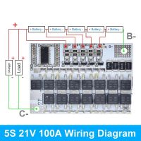 3S/4S/5S Bms 12V 16.8V 21V 100a Li-Ion Lmo ปกป้องแบตเตอรี่ลิเธียมแผงวงจร Li-Polymer สมดุลชาร์จโมดูลไฟฟ้า