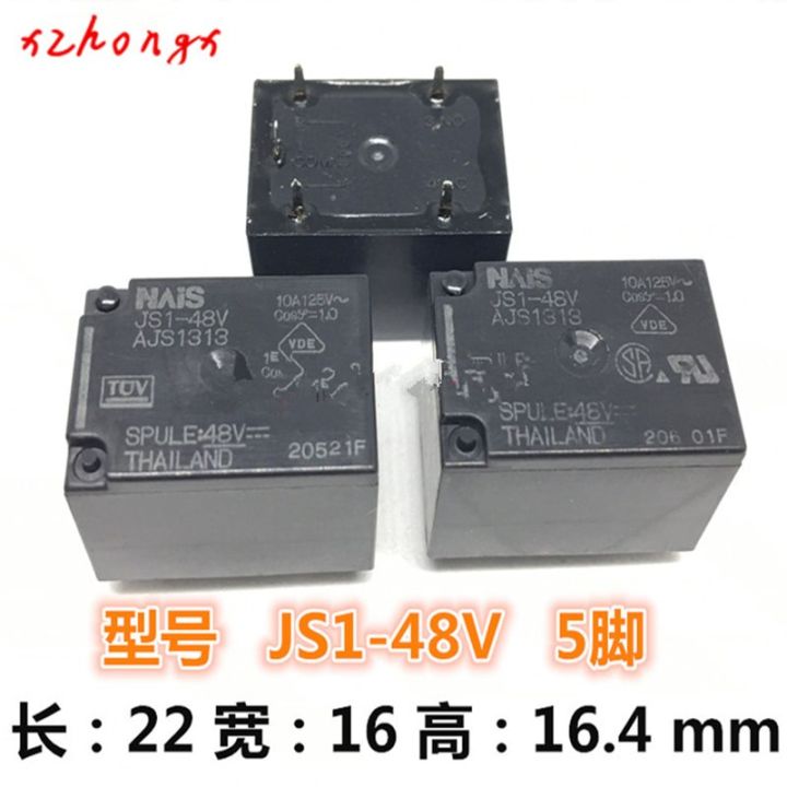 Hot Selling JS1-48V-F AJS1313F JS1-48V AJS1313 5PINS 10A125V 48VDC Relay