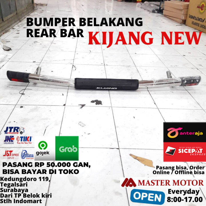 Bumper Belakang Kijang New Besi Rearbar Reflektor Tanduk Bemper Guard Bumperguard Mobil