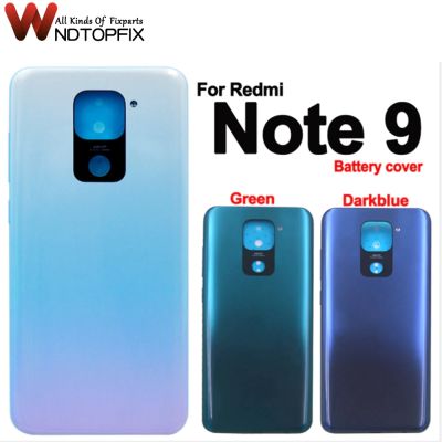 New 6.53 quot; For Xiaomi Redmi Note 9 Battery Cover Back Glass Panel Rear Housing Case For Redmi 10x 4G Back Battery Cover Door Case