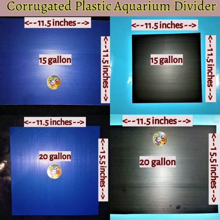 Aquarium Divider for 15 gallon 20 gallon ( Corrugated Plastic Black