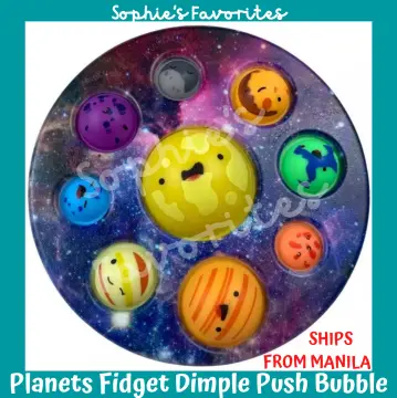 Pop Eight Planets Solar System Simple Dimple Fidget Sensory Toy Stress  Relief SENS Brain Teasers